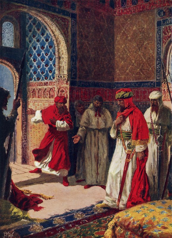 Boabdil utolsó tanácsa az Alhambrában alkotó: John Harris Valda