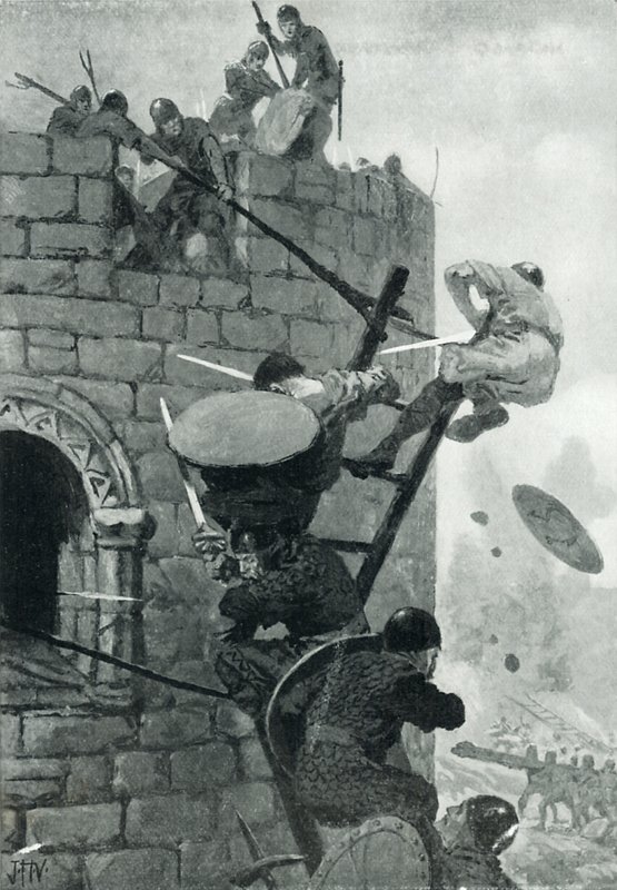 Carmarthen várának ostroma alkotó: John Harris Valda
