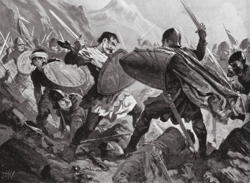 Mihail Sishman bolgár cár meghalt a velbuzdi csatában alkotó: John Harris Valda