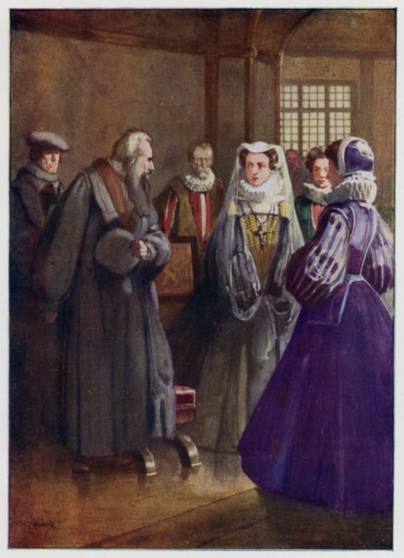 John Knox presbiteri reformátor találkozás Máriával, a skótok királynőjével alkotó: John Hassall