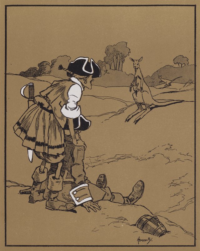 A kenguru felfedezése (színes litó) alkotó: John Hassall