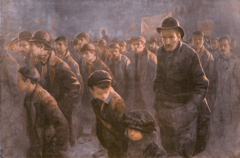 A munkanélküliek (színes litó) alkotó: John Hassall