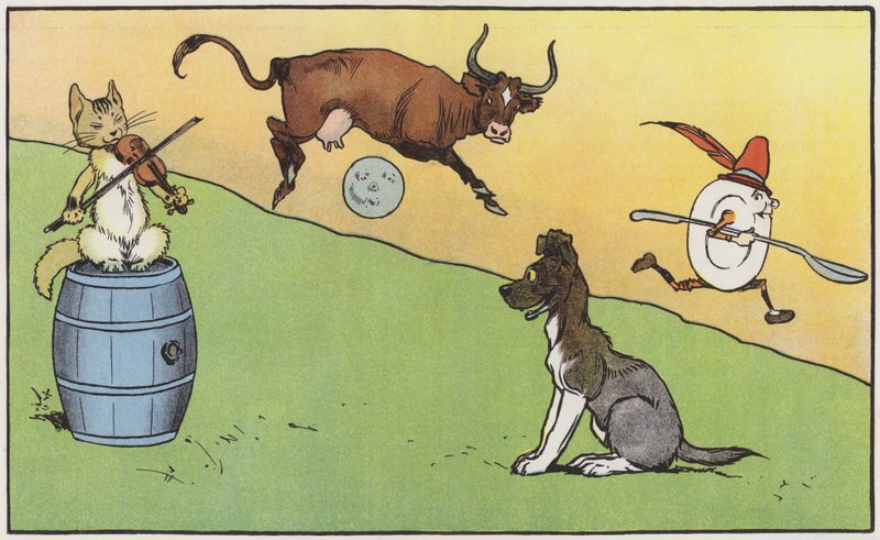 A kis kutya nevetett, hogy ilyen sportot lát (színes litho) alkotó: John Hassall
