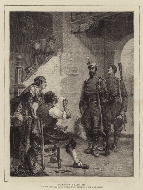 Billeted, Spanyolország, 1874 alkotó: John Haynes Williams