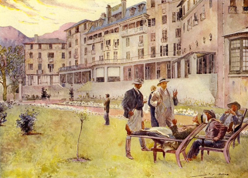 Fokváros, a Mount Nelson Hotel előtt (színes litográfia) alkotó: John Henry Frederick (after) Bacon