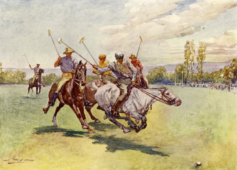 Polo Dél-Afrikában (színes litho) alkotó: John Henry Frederick (after) Bacon