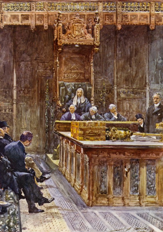 Az alsóház elnöke (színes litográfia) alkotó: John Henry Frederick (after) Bacon
