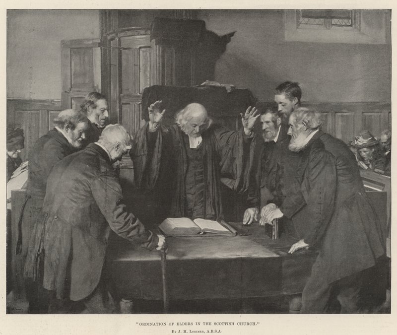 Vének felszentelése a skót egyházban alkotó: John Henry Lorimer