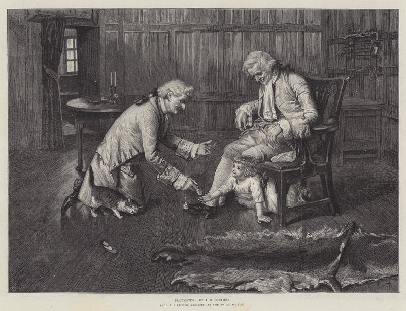Játszótársak, a Királyi Akadémián kiállított képről alkotó: John Henry Lorimer