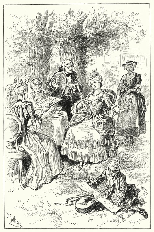 Lady Betty látogatása a kontyházban (litho) alkotó: John Jellicoe