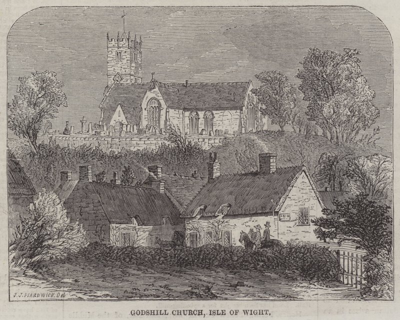 Godshill templom, Wight-sziget alkotó: John Jessop Hardwick