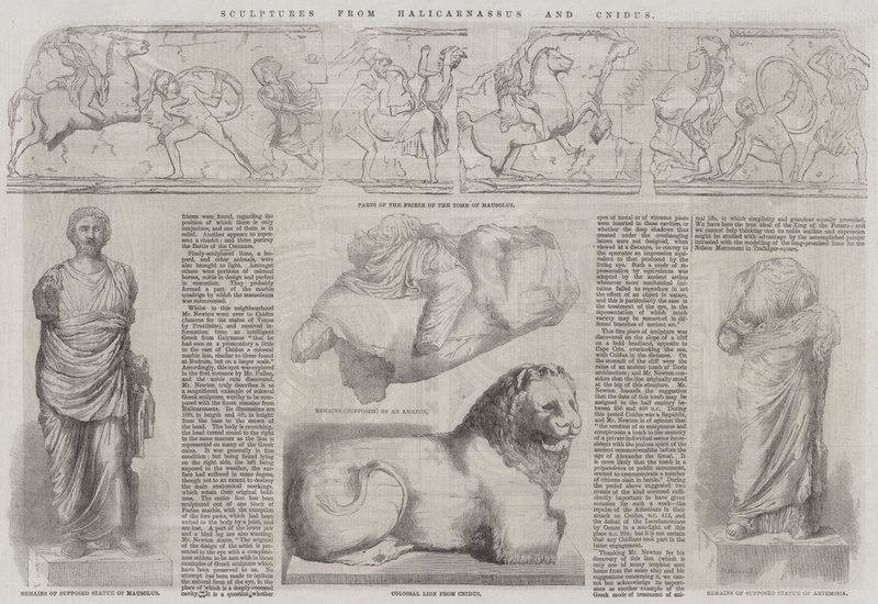 Halikarnasszosz és Cnidus szobrai alkotó: John Jessop Hardwick