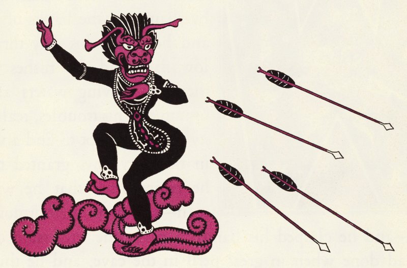 Díszítés az Aladdin és a csodálatos lámpa történetéhez (színes litó) alkotó: John Kettelwell