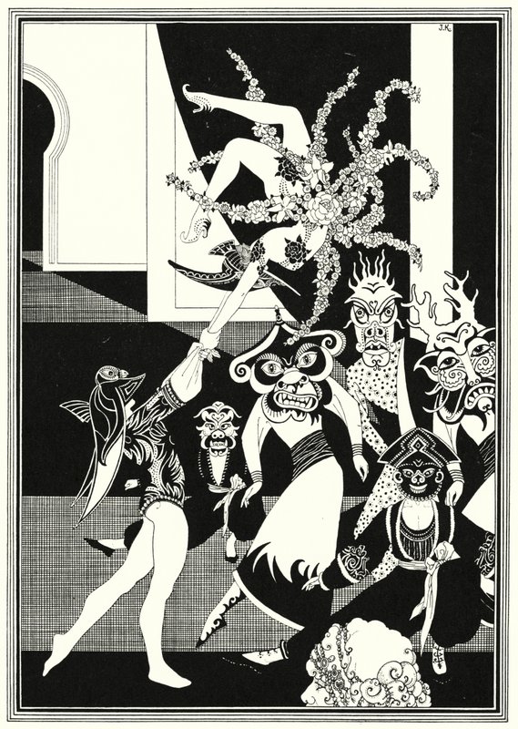 Illusztráció: Aladdin története és a csodálatos lámpa (litho) alkotó: John Kettelwell