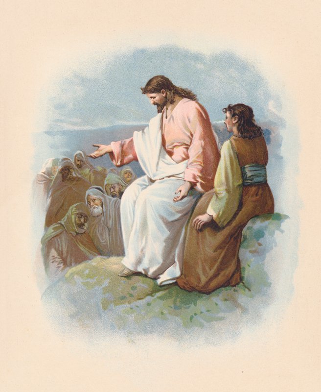 A hegyi beszéd (színes litográfia) alkotó: John Lawson