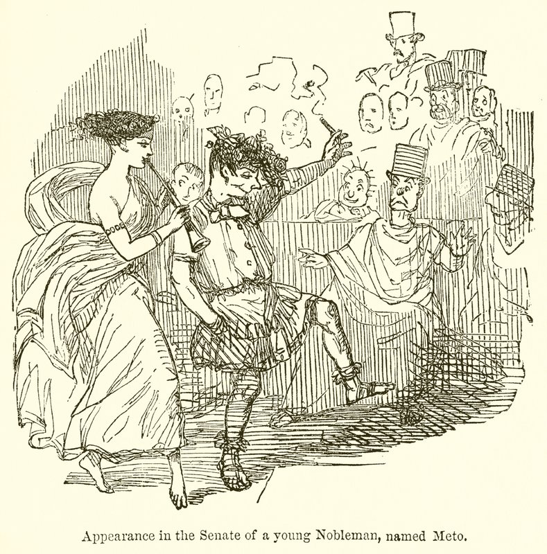 Egy Meto nevű fiatal nemes megjelenése a szenátusban alkotó: John Leech