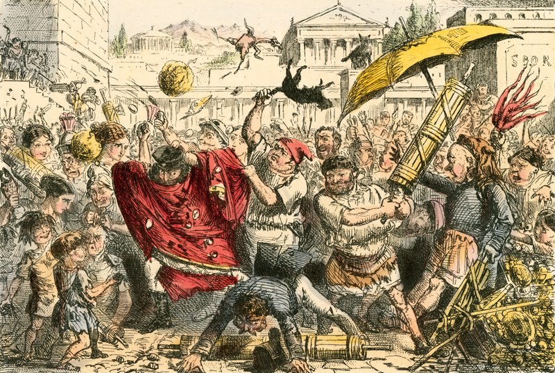 Appius Claudiust megbünteti a nép alkotó: John Leech