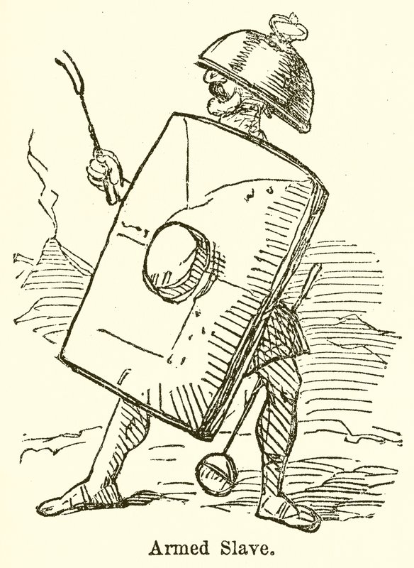 Fegyveres rabszolga (metszet) alkotó: John Leech