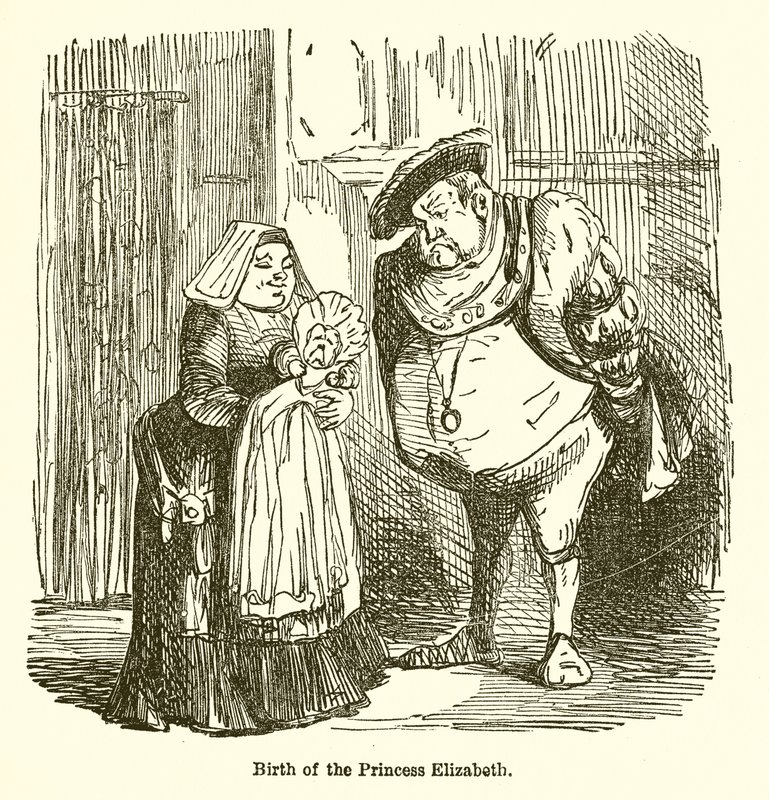 Erzsébet hercegnő születése alkotó: John Leech