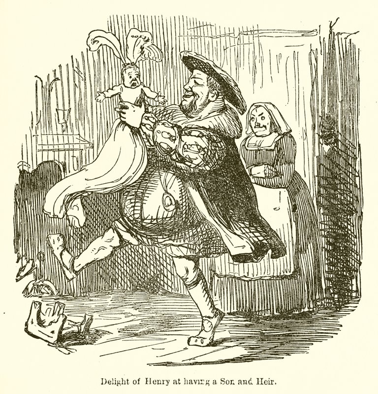 Henry öröme, hogy fia és örököse van alkotó: John Leech
