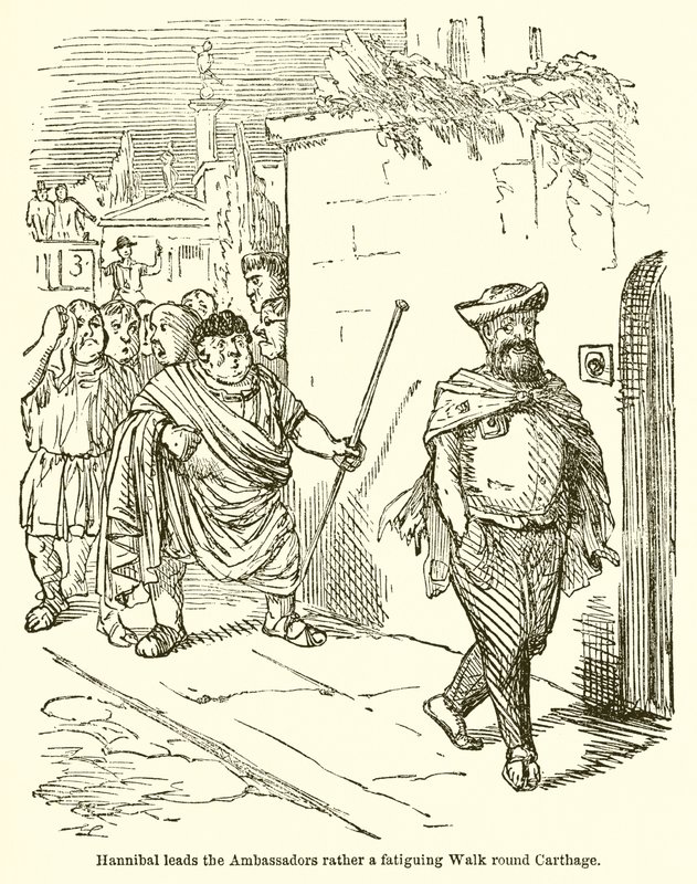 Hannibal vezeti a nagyköveteket, inkább egy fárasztó séta Carthage körül alkotó: John Leech