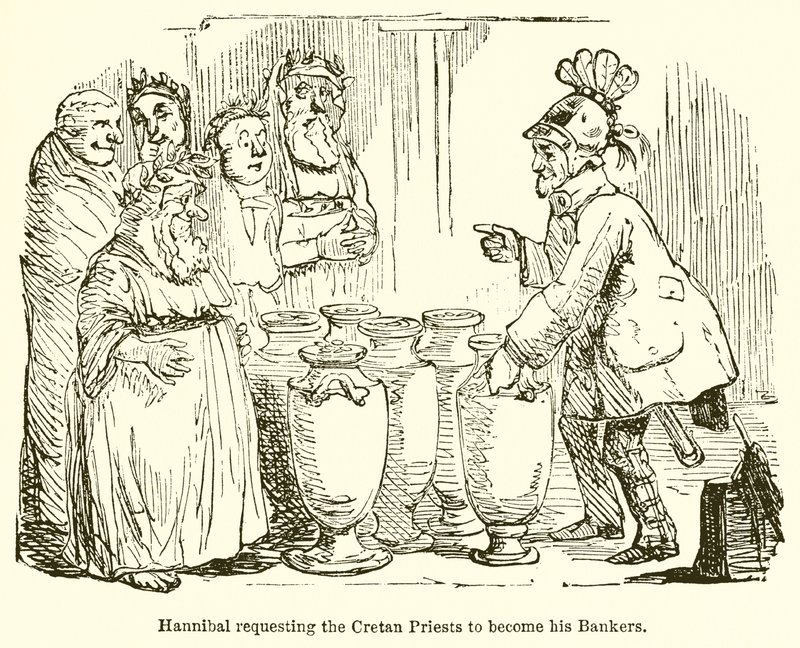Hannibal felkéri a krétai papokat, hogy legyenek a bankárjai alkotó: John Leech