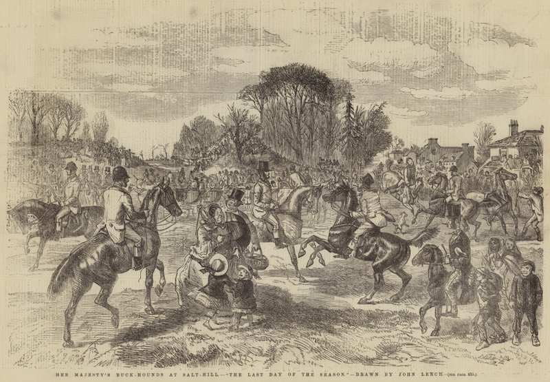 Őfelsége Buck-Hounds a Salt-Hillben, A szezon utolsó napja alkotó: John Leech