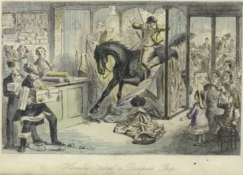 Hercules elfoglal egy Draper boltot alkotó: John Leech