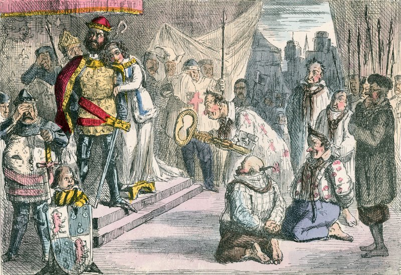 Fülöp királynő közbenjár III. Edwardnál a hat calais-i burgesse-ért alkotó: John Leech