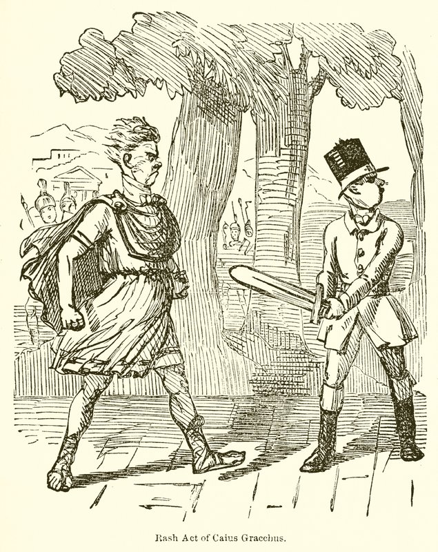 Caius Gracchus kiütéses aktusa alkotó: John Leech