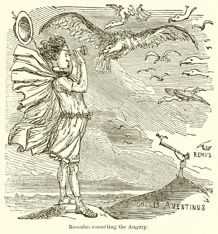 Romulus Consulting the Augury alkotó: John Leech