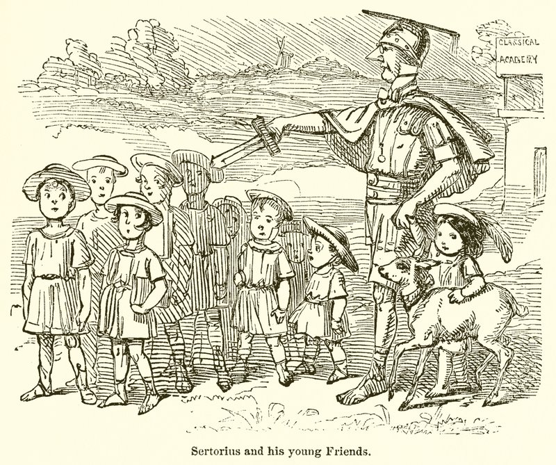Sertorius és fiatal barátai alkotó: John Leech