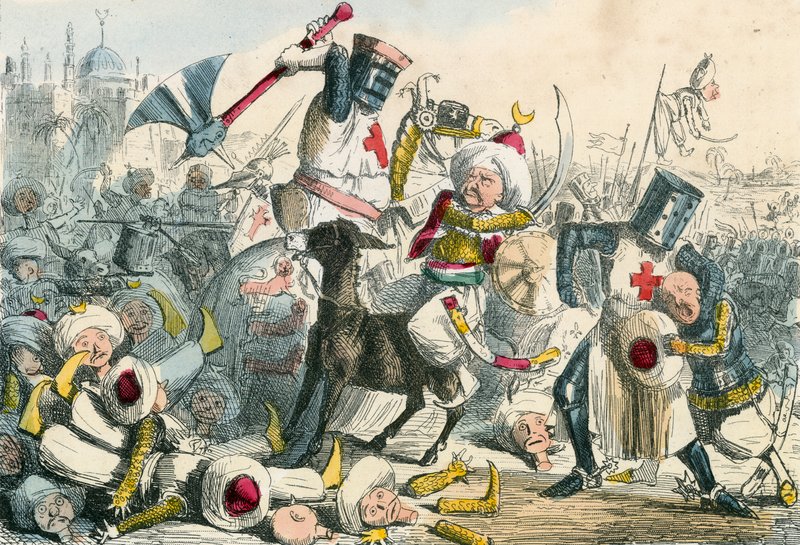Nagyszerű harc Richard Coeur de Lion és Saladin között alkotó: John Leech
