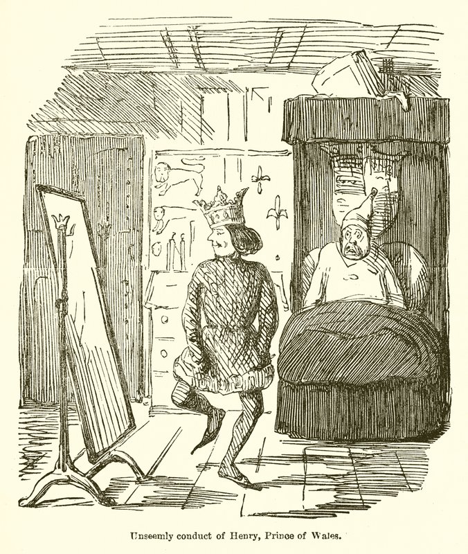 Henry, walesi herceg méltatlan magatartása alkotó: John Leech