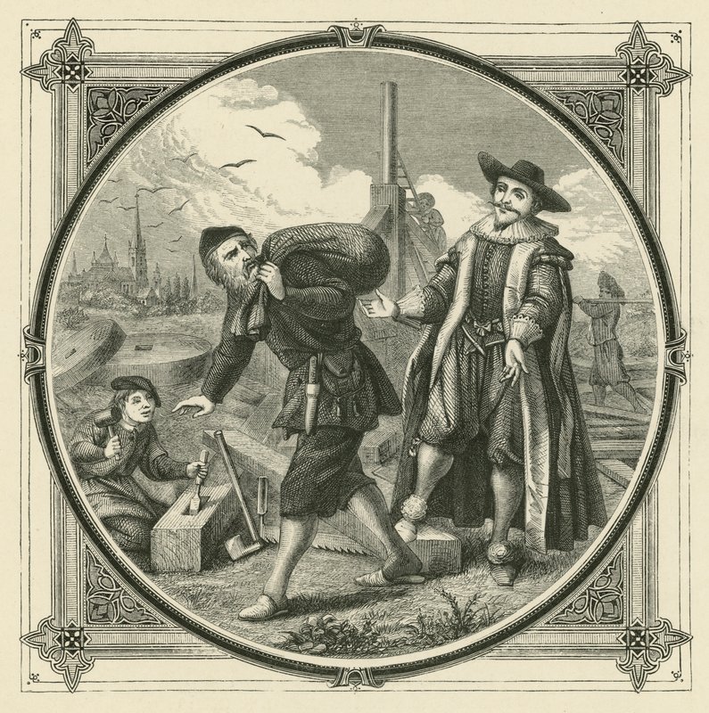 Egy egész malom egy kukoricaszem ledarálásához (metszet) alkotó: John Leighton
