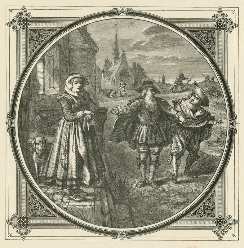 Nem akaró vadászkutyákkal nehéz nyulat fogni (metszet) alkotó: John Leighton