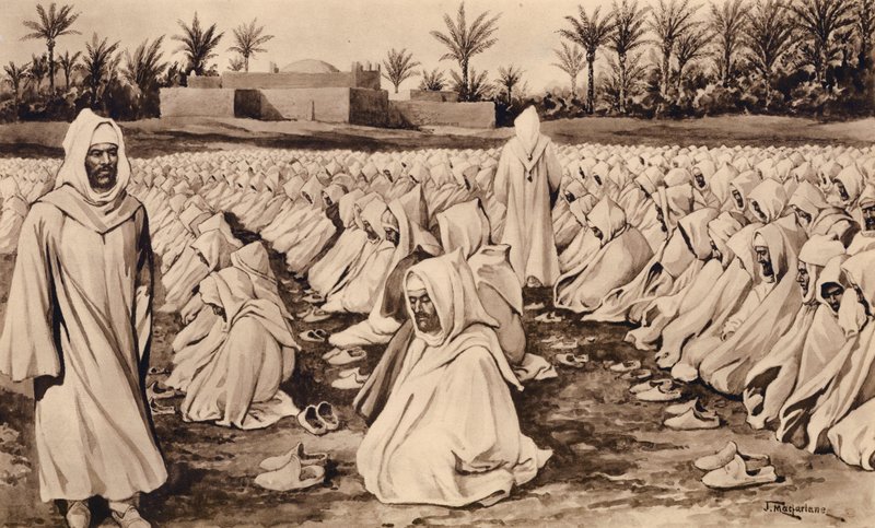 Mohamedánok imádkoznak (litográfia) alkotó: John Macfarlane