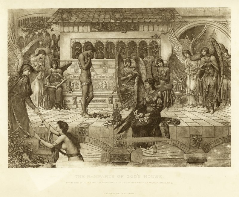 Isten házának sáncai alkotó: John Melhuish Strudwick