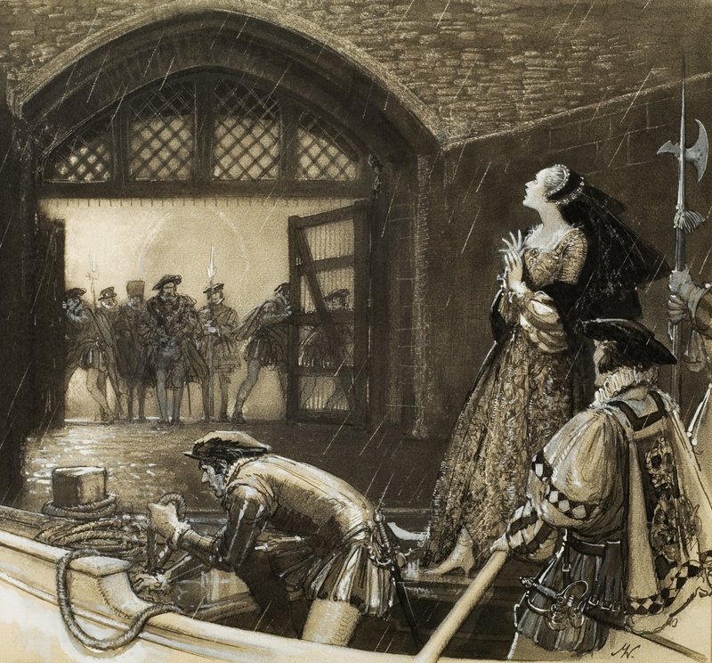 Ann Boleyn () megérkezik a Towerbe alkotó: John Millar Watt