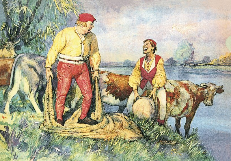 Nagy Mikulás és Kis Mikulás alkotó: John Millar Watt