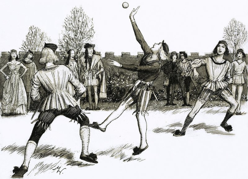 Jeu de Paume, egyfajta kézilabda alkotó: John Millar Watt