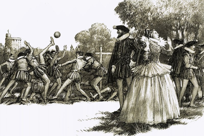 I. Erzsébet királynő elborzadt a brutális sporttól. alkotó: John Millar Watt