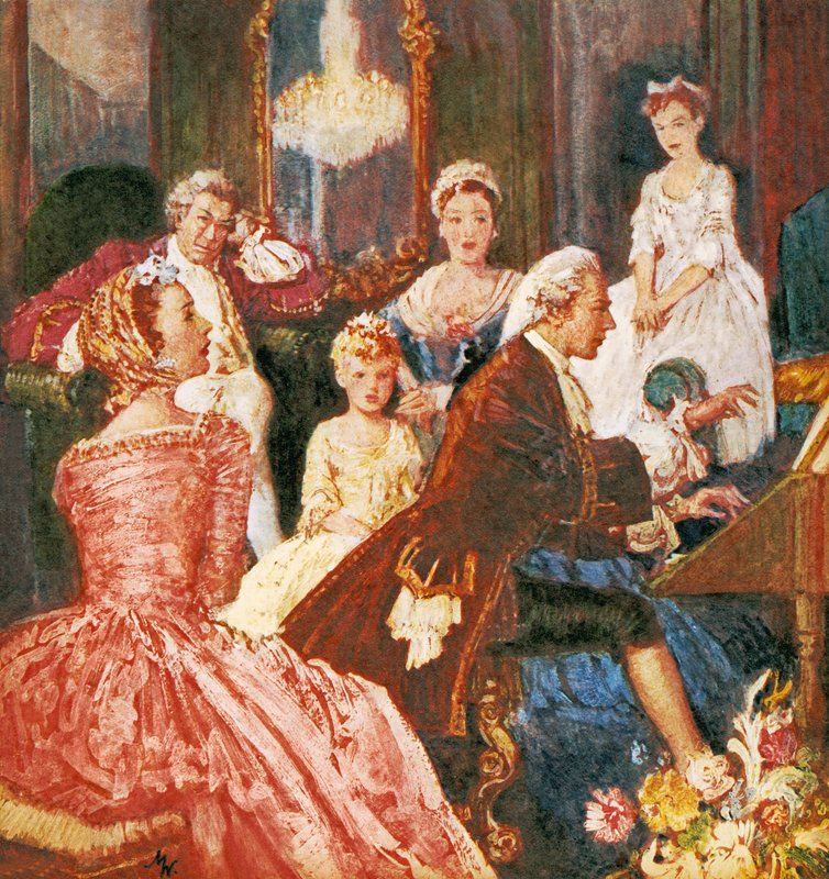 The Master Musician, Händel (színes litográfia) alkotó: John Millar Watt