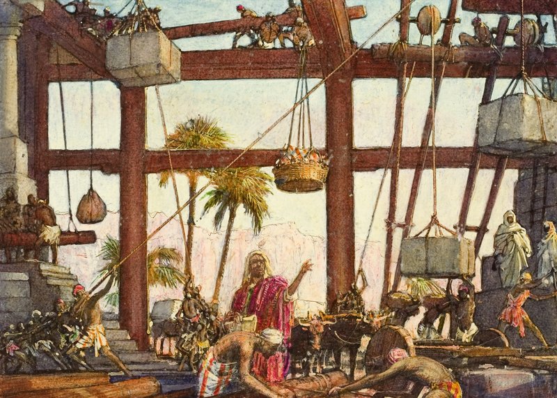 A jeruzsálemi templom (gouache, papír) alkotó: John Millar Watt