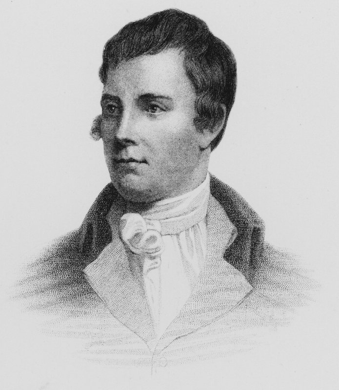 Robert Burns portréja (metszet) alkotó: John Moyr (attr.to) Smith