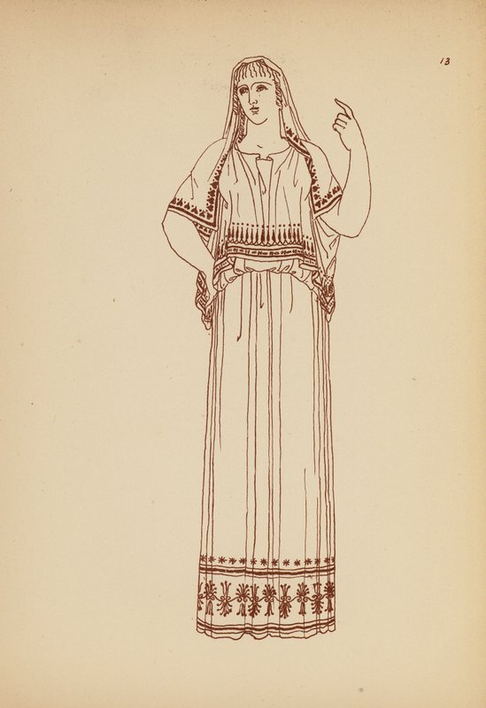 Ókori görög női viselet (litográfia) alkotó: John Moyr Smith