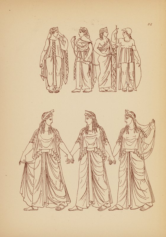 Ókori görög női viselet (litográfia) alkotó: John Moyr Smith