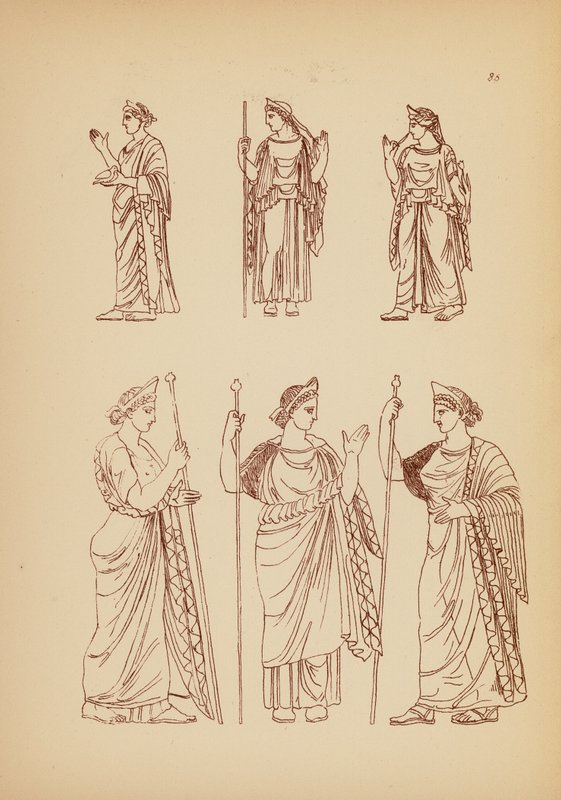 Ókori görög női viselet (litográfia) alkotó: John Moyr Smith