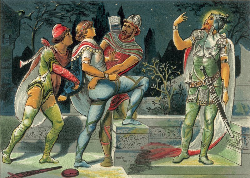 Hamlet és apja szelleme alkotó: John Moyr Smith