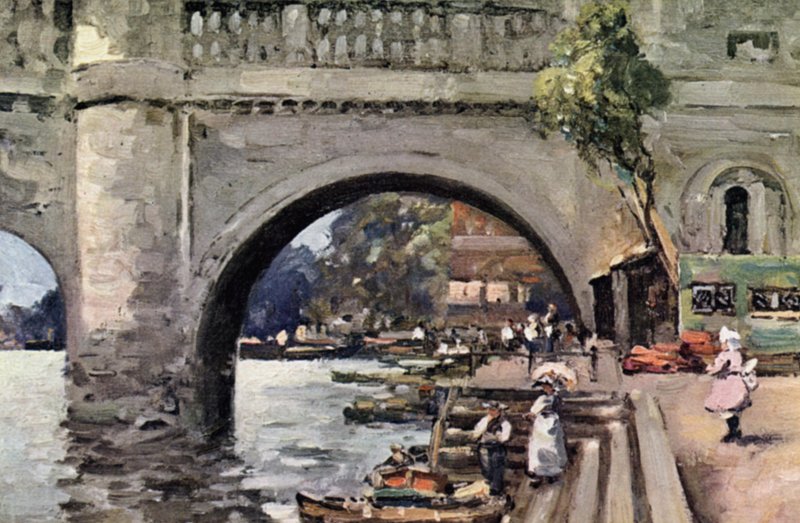 Richmond híd (színes litho) alkotó: John Muirhead